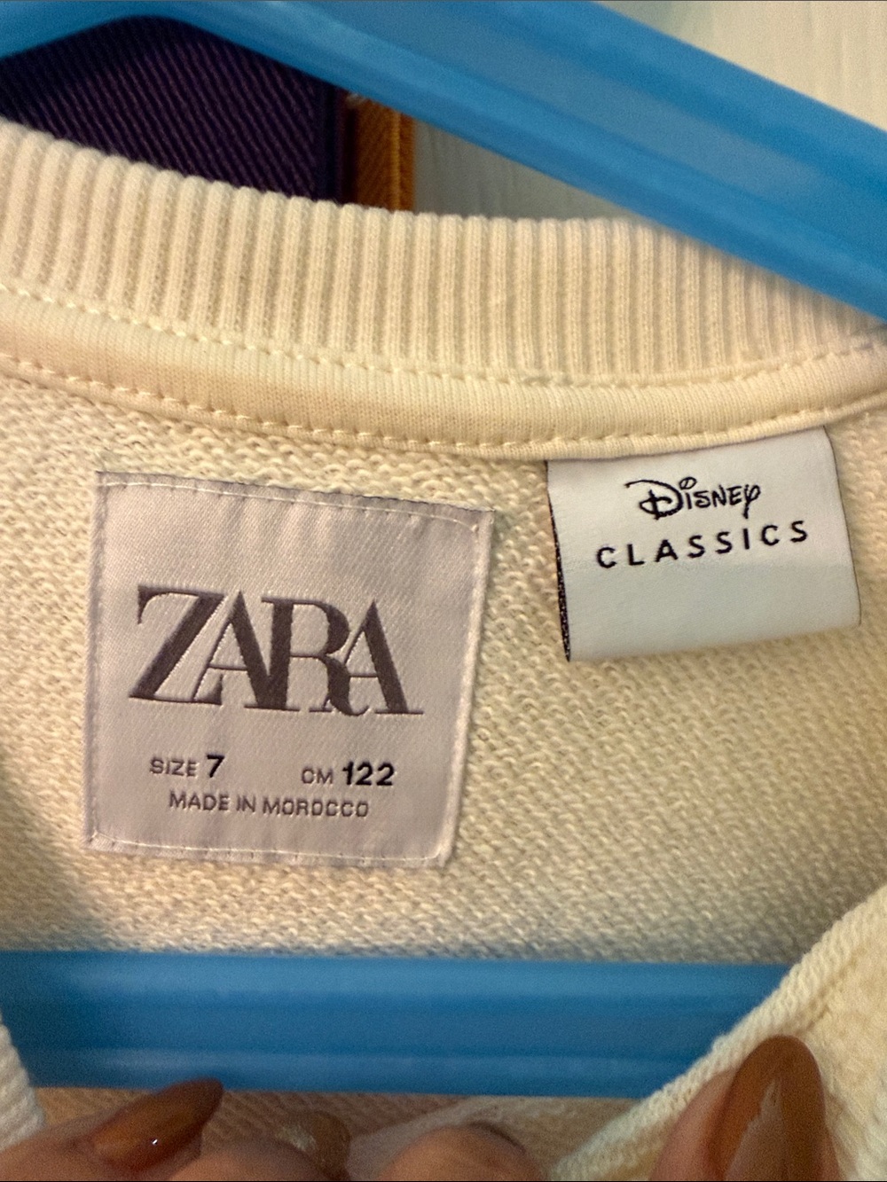 NWOT Zara Girls’ Disney Clasics Stitch Cream Sweater Tunic- size 7 - Picture 4 of 5